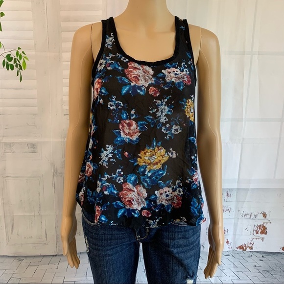 Mudd Tops - Sheer Floral Top